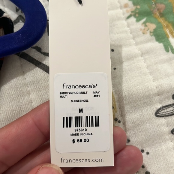 NWT, one shoulder, high-low ruffle hemline-tropical print dress, size 8 - Picture 6 of 6